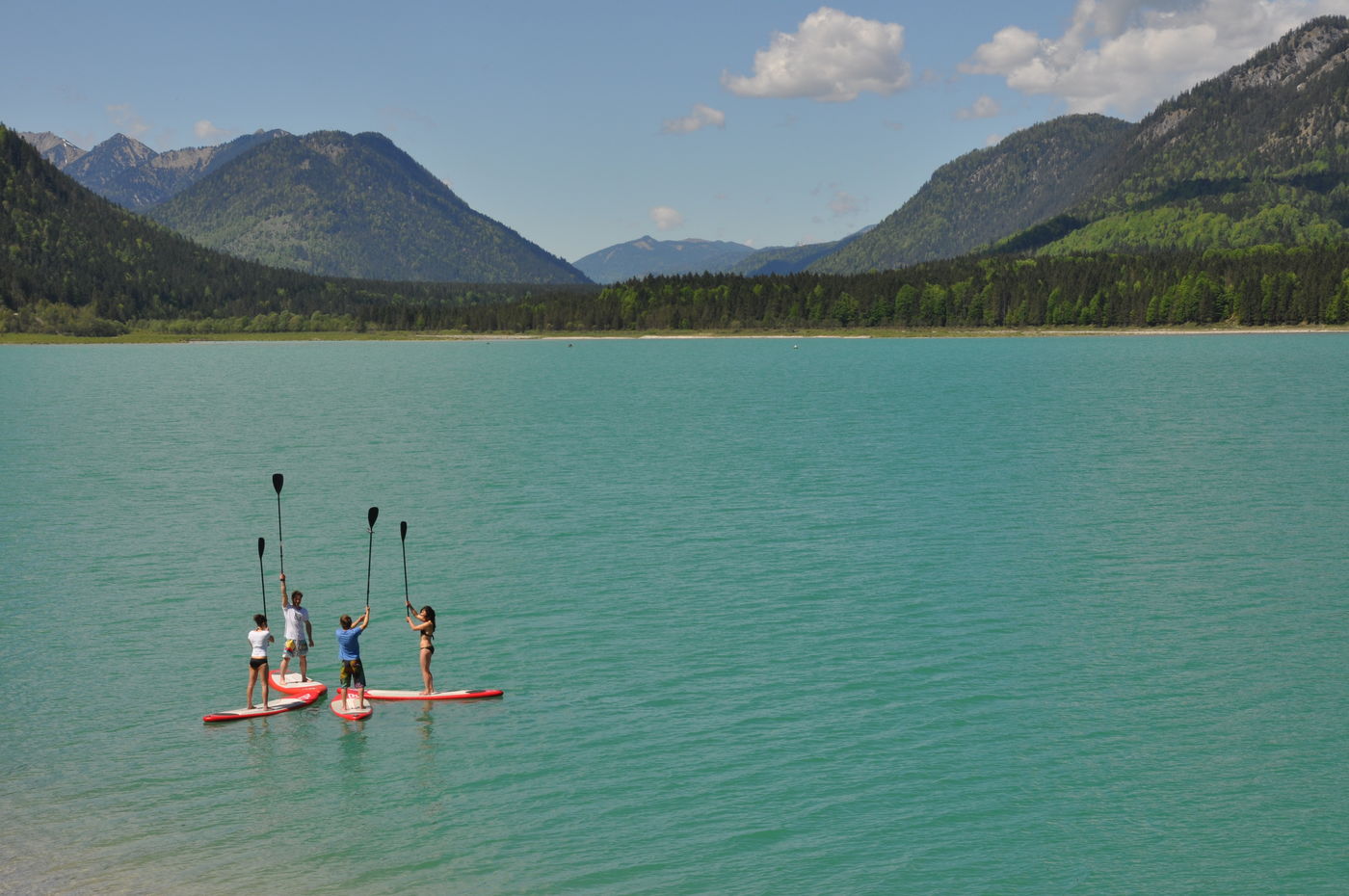 Paddelspaß am See