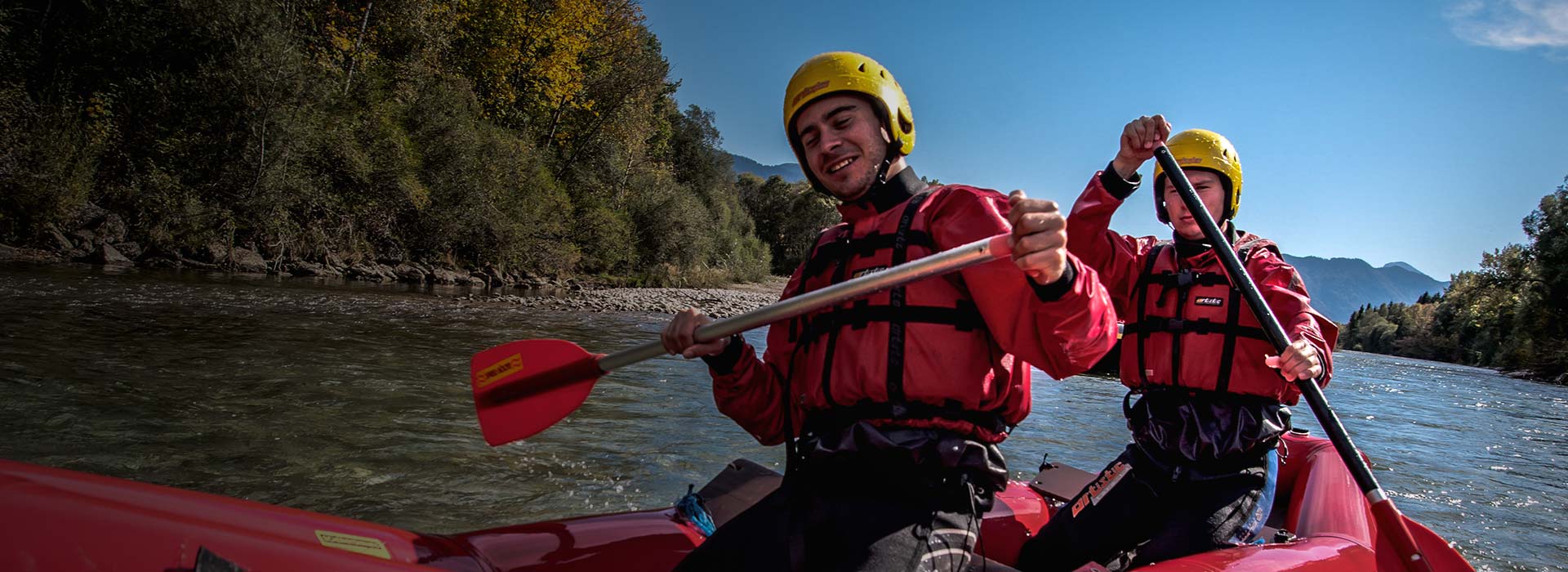 Kanu auf der Isar in Bayern